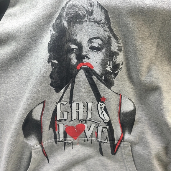 Mens Size XL Graphic Hoodie Cali Love Marylin Monroe Pro Cube - Picture 2 of 7